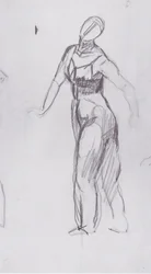 Femme marchant vers la gauche